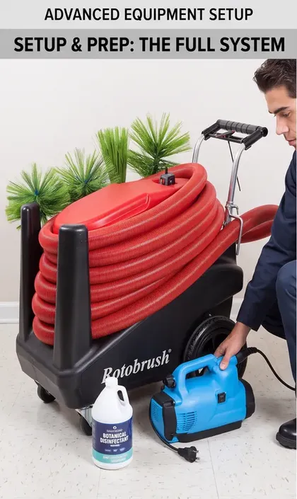 High-power vacuum connected to the duct system